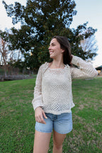 Ivory Meadow Crochet Top
