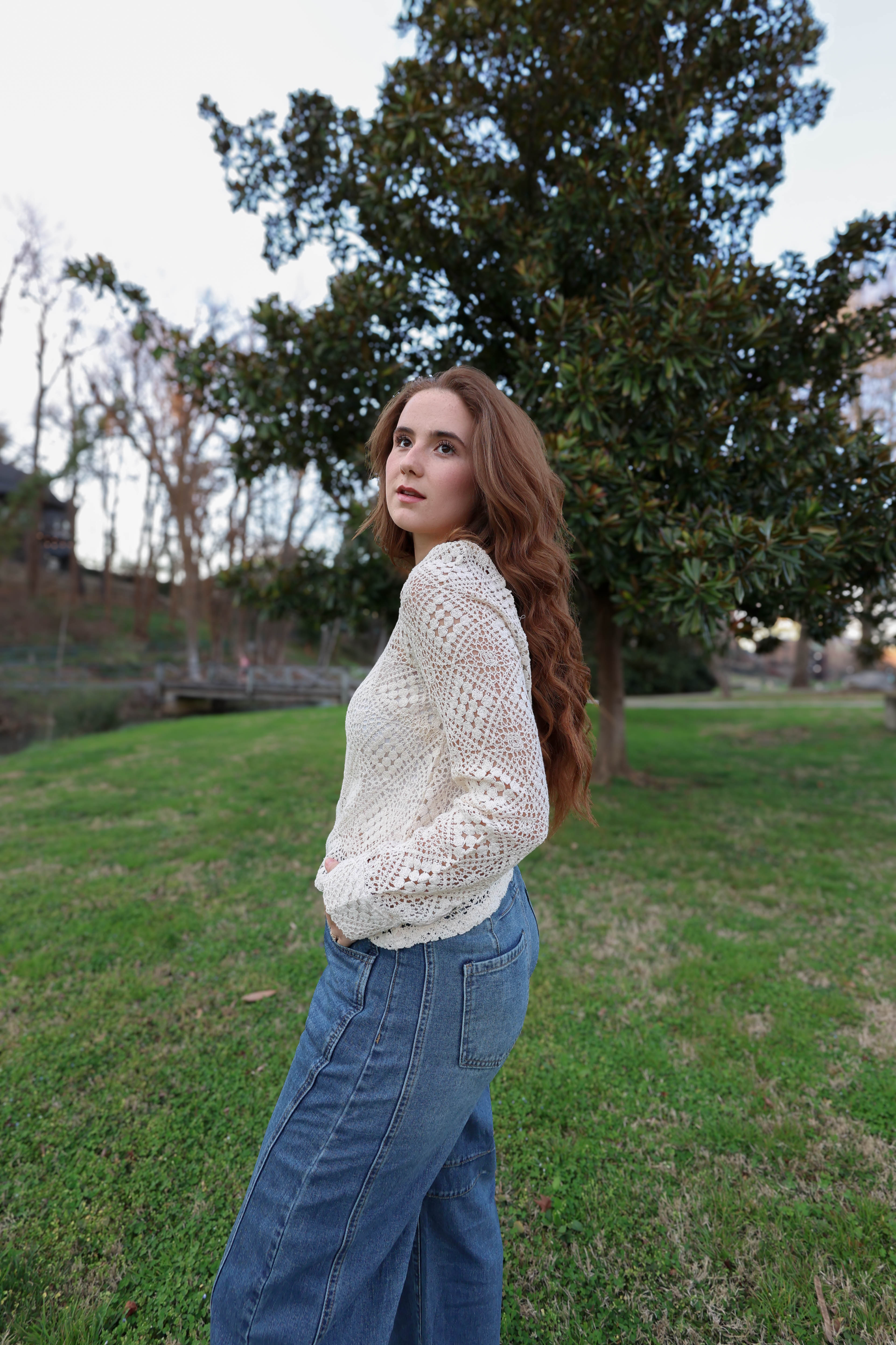 Ivory Meadow Crochet Top