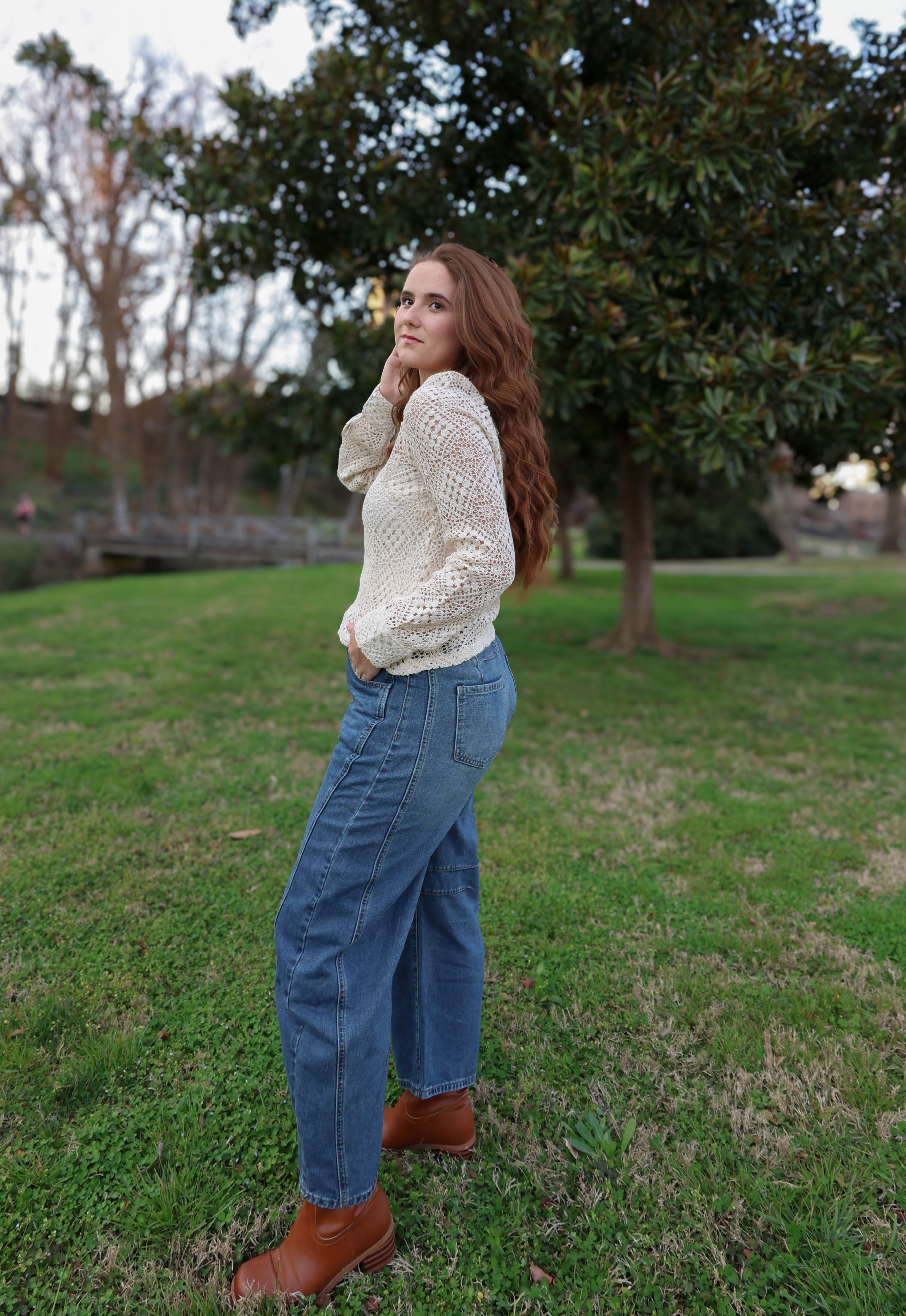 Ivory Meadow Crochet Top