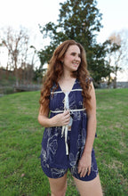 Midnight Bloom Tie Top