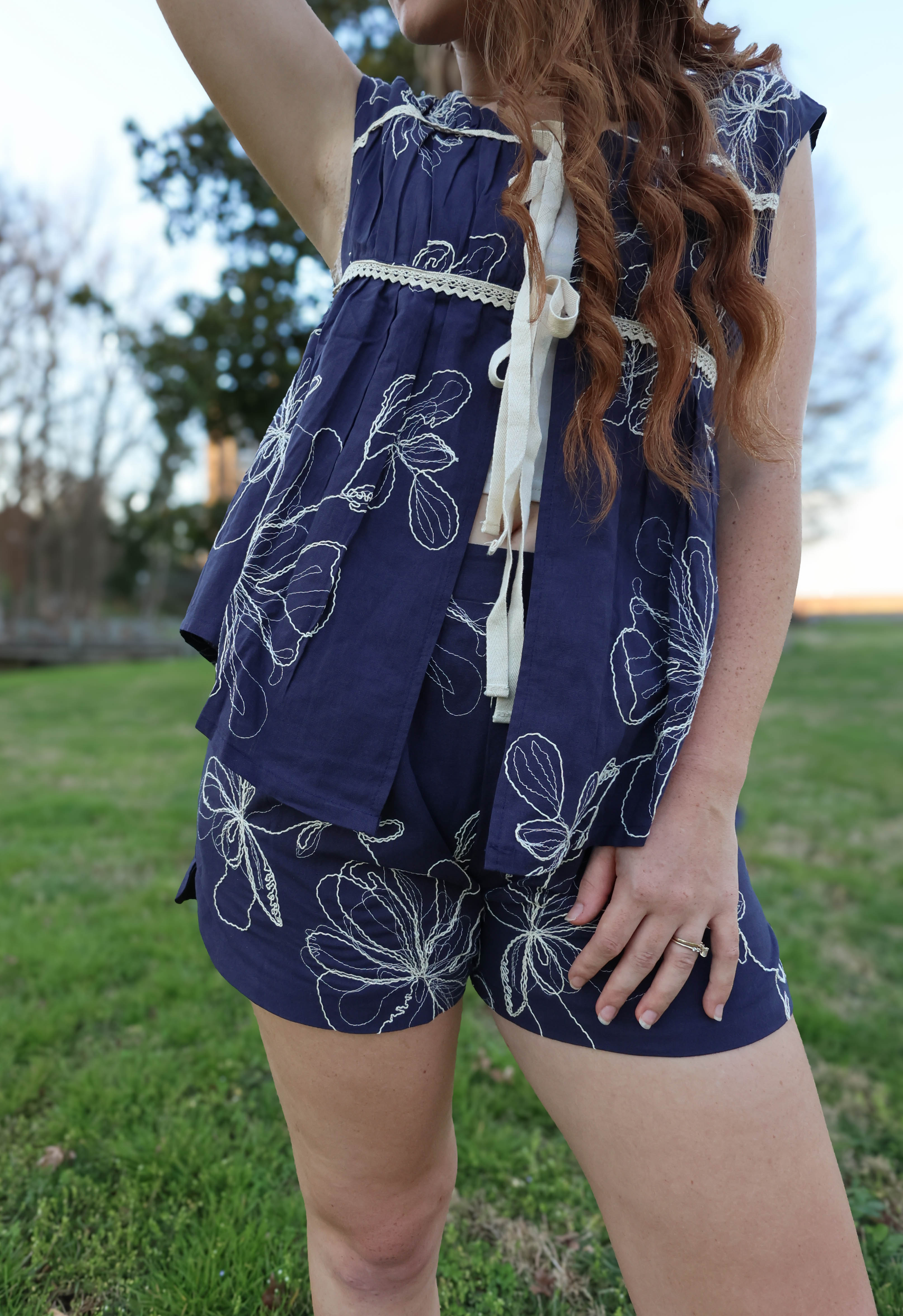 Midnight Bloom Shorts