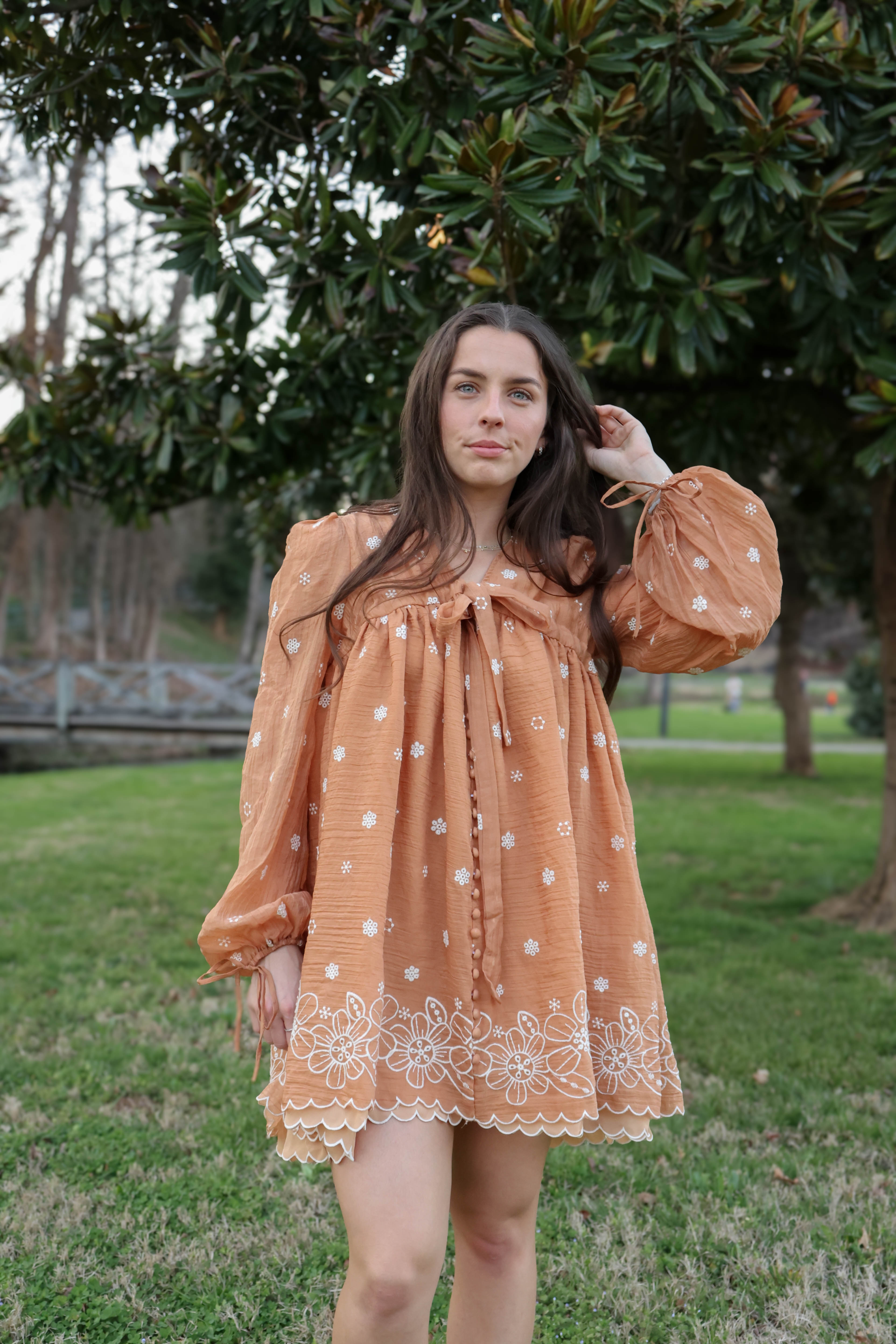 Amber Petal Mini Dress