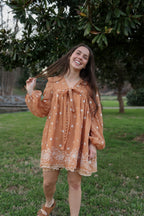 Amber Petal Mini Dress