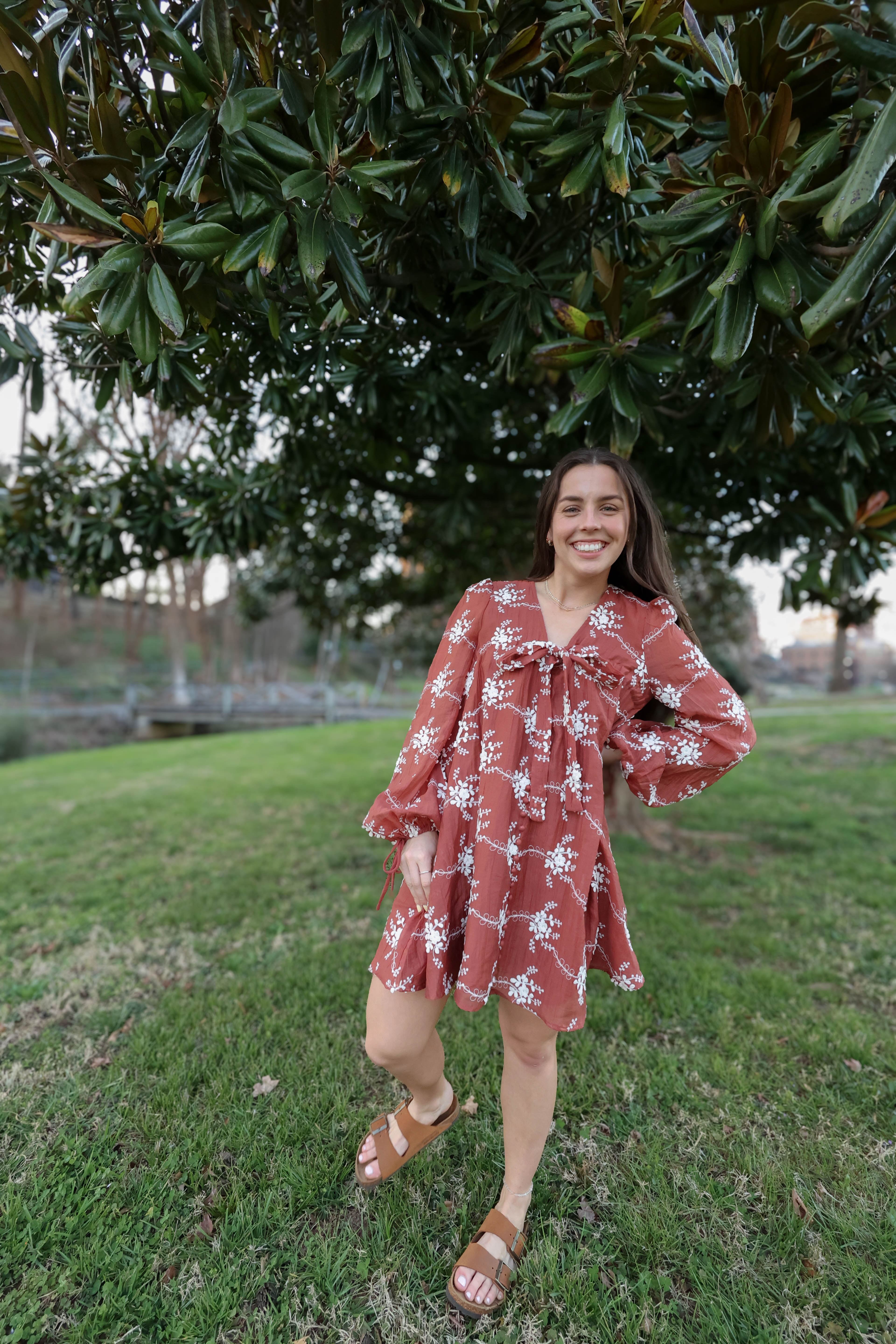 The Sienna Bloom Embroidered Short Dress