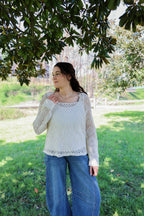 Ivory Meadow Crochet Top
