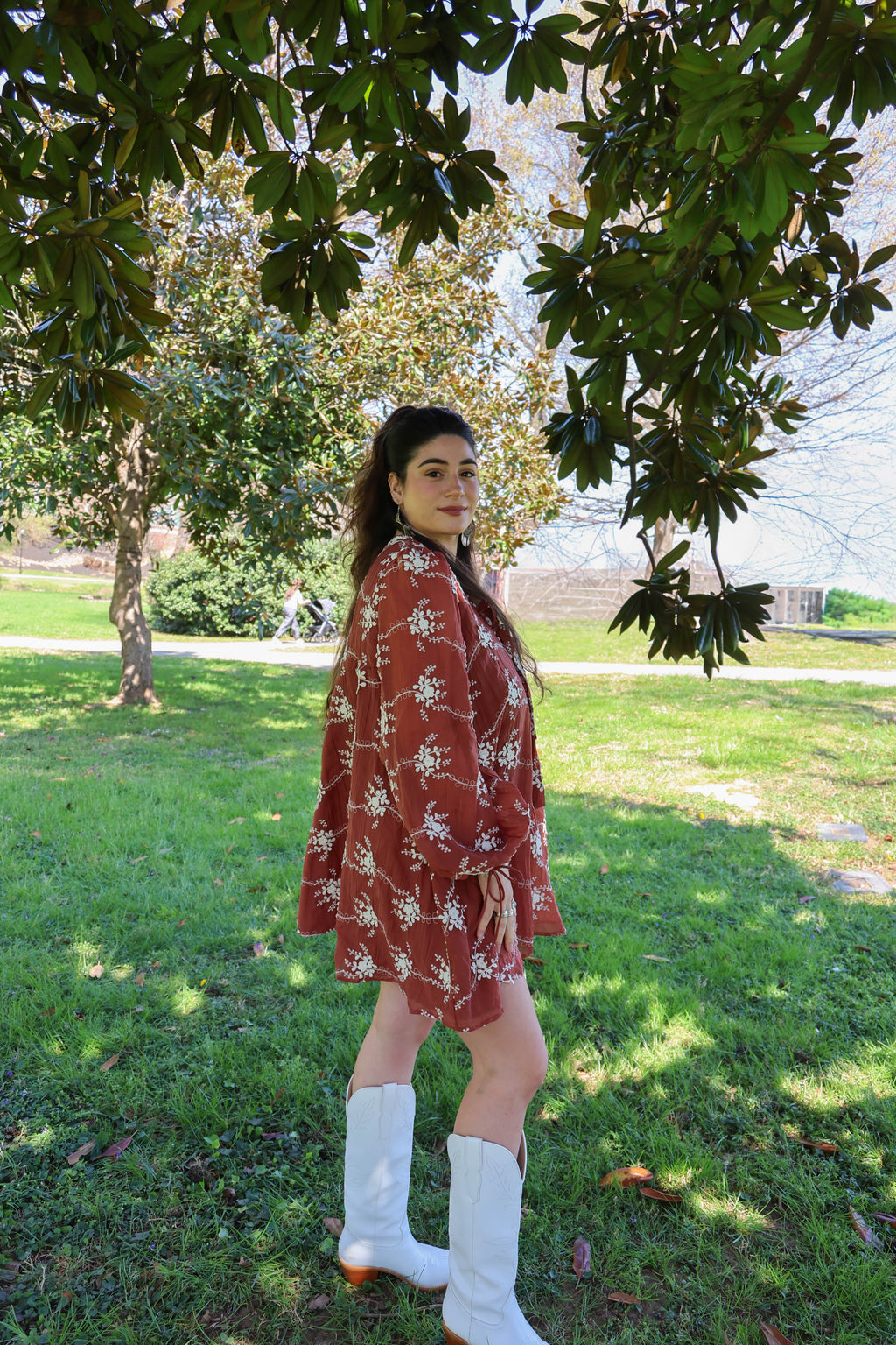 The Sienna Bloom Embroidered Short Dress